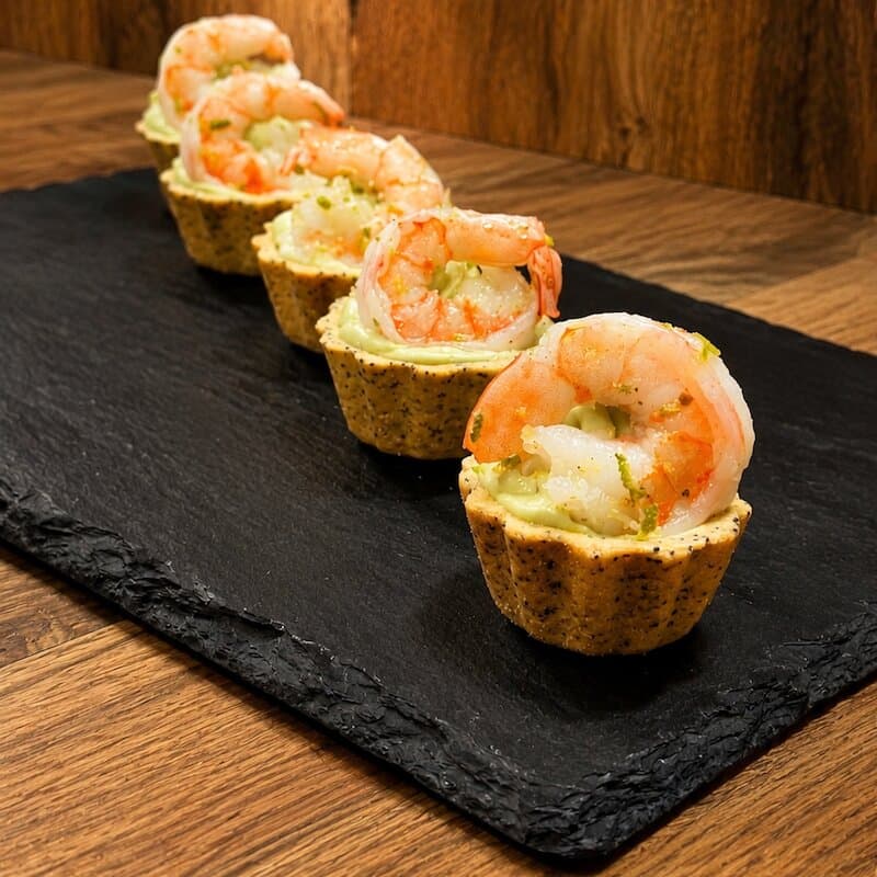 Kateryna Catering Fingerfood – Tartelettes mit Garnele und Avocadocreme